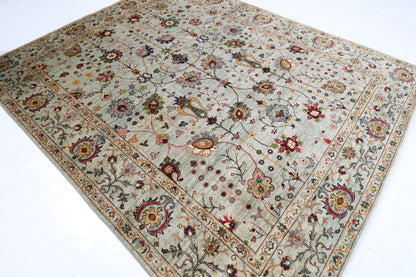 245 x 299 cm | Floral Sultani Area Rug Afghan Hand Knotted Veg Dye Wool carpet