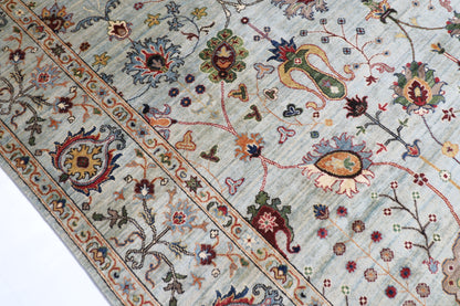 245 x 299 cm | Floral Sultani Area Rug Afghan Hand Knotted Veg Dye Wool carpet