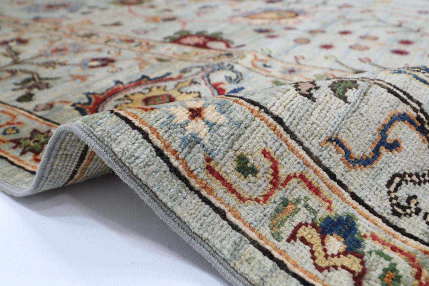 245 x 299 cm | Floral Sultani Area Rug Afghan Hand Knotted Veg Dye Wool carpet
