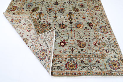 245 x 299 cm | Floral Sultani Area Rug Afghan Hand Knotted Veg Dye Wool carpet