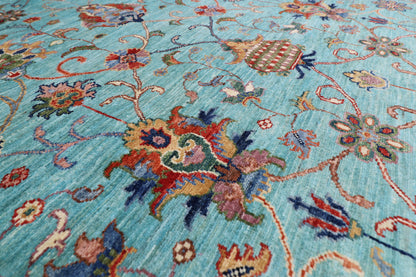 196 x 296 cm | Sultani Floral Area Rug Afghan Hand Knotted Veg Dye Wool carpet