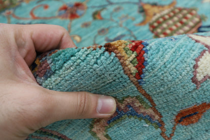 196 x 296 cm | Sultani Floral Area Rug Afghan Hand Knotted Veg Dye Wool carpet