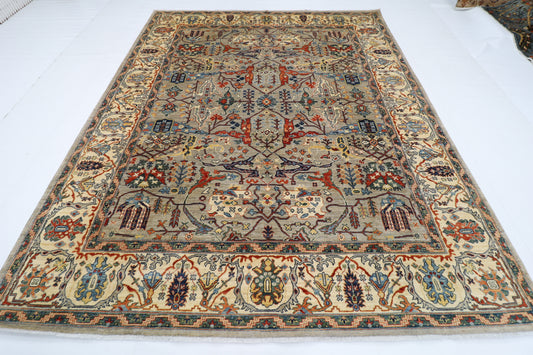 251 x 306 cm | Bidjar Gray Area Rug Afghan Hand Knotted Veg Dye Wool carpet