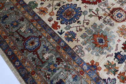 362 x 452 cm |  floral beige large Area Rug Afghan Hand Knotted veg Dye Wool carpet