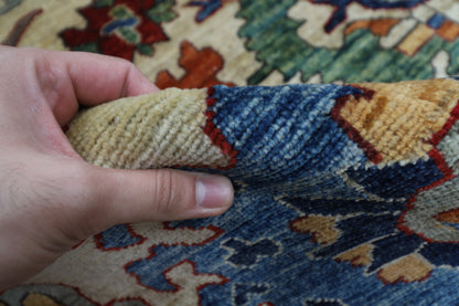 362 x 452 cm |  floral beige large Area Rug Afghan Hand Knotted veg Dye Wool carpet