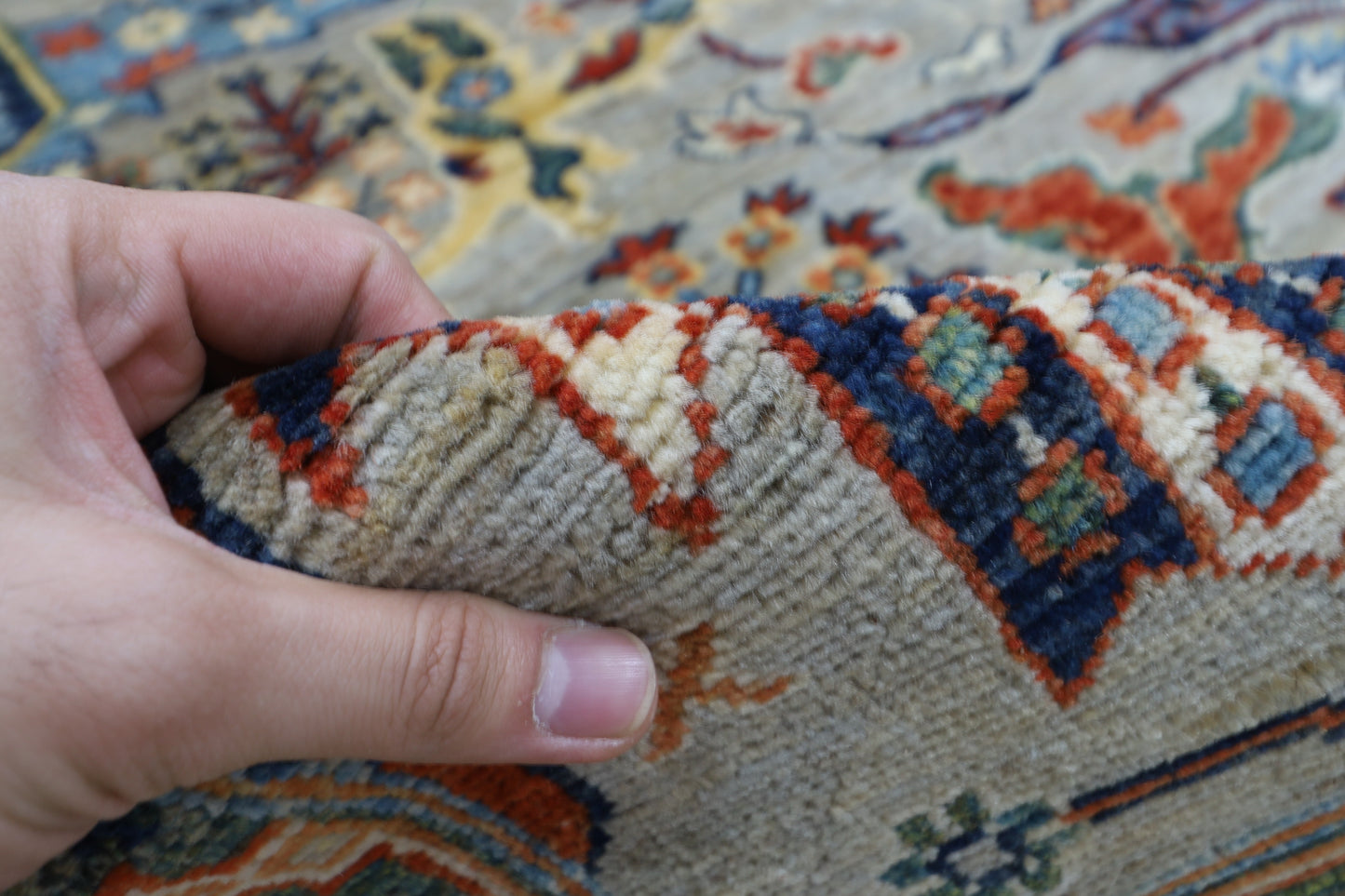251 x 306 cm | Bidjar Gray Area Rug Afghan Hand Knotted Veg Dye Wool carpet