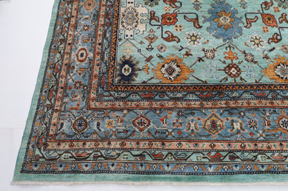 357 x 446 cm |  floral Tribal large Area Rug Afghan Hand Knotted veg Dye Wool carpet