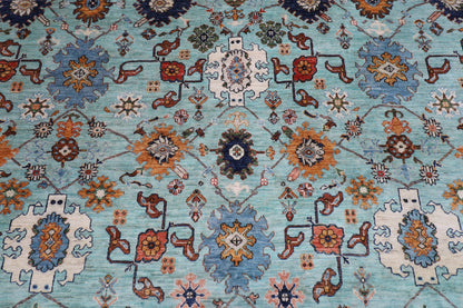 357 x 446 cm |  floral Tribal large Area Rug Afghan Hand Knotted veg Dye Wool carpet