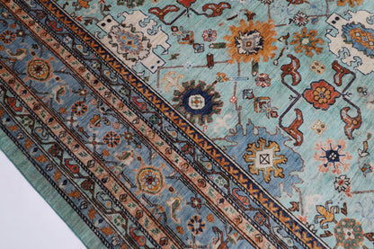 357 x 446 cm |  floral Tribal large Area Rug Afghan Hand Knotted veg Dye Wool carpet