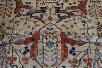 353 x 444 cm |  Bidjar BeigeTribal large Area Rug Afghan Hand Knotted veg Dye Wool carpet