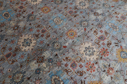 363 x 449 cm |  Bidjar Gray Tribal large Area Rug Afghan Hand Knotted veg Dye Wool carpet