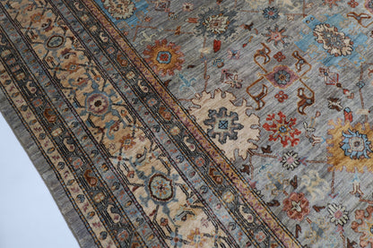 363 x 449 cm |  Bidjar Gray Tribal large Area Rug Afghan Hand Knotted veg Dye Wool carpet