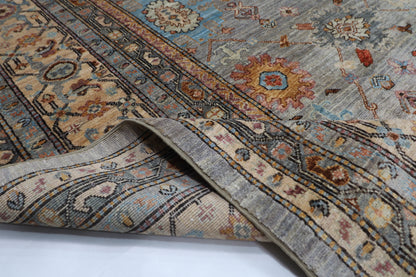 363 x 449 cm |  Bidjar Gray Tribal large Area Rug Afghan Hand Knotted veg Dye Wool carpet