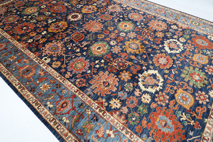 300 x 486 cm | Oriental Bidjar Blue Area Rug Afghan Hand Knotted Veg Dye Wool carpet