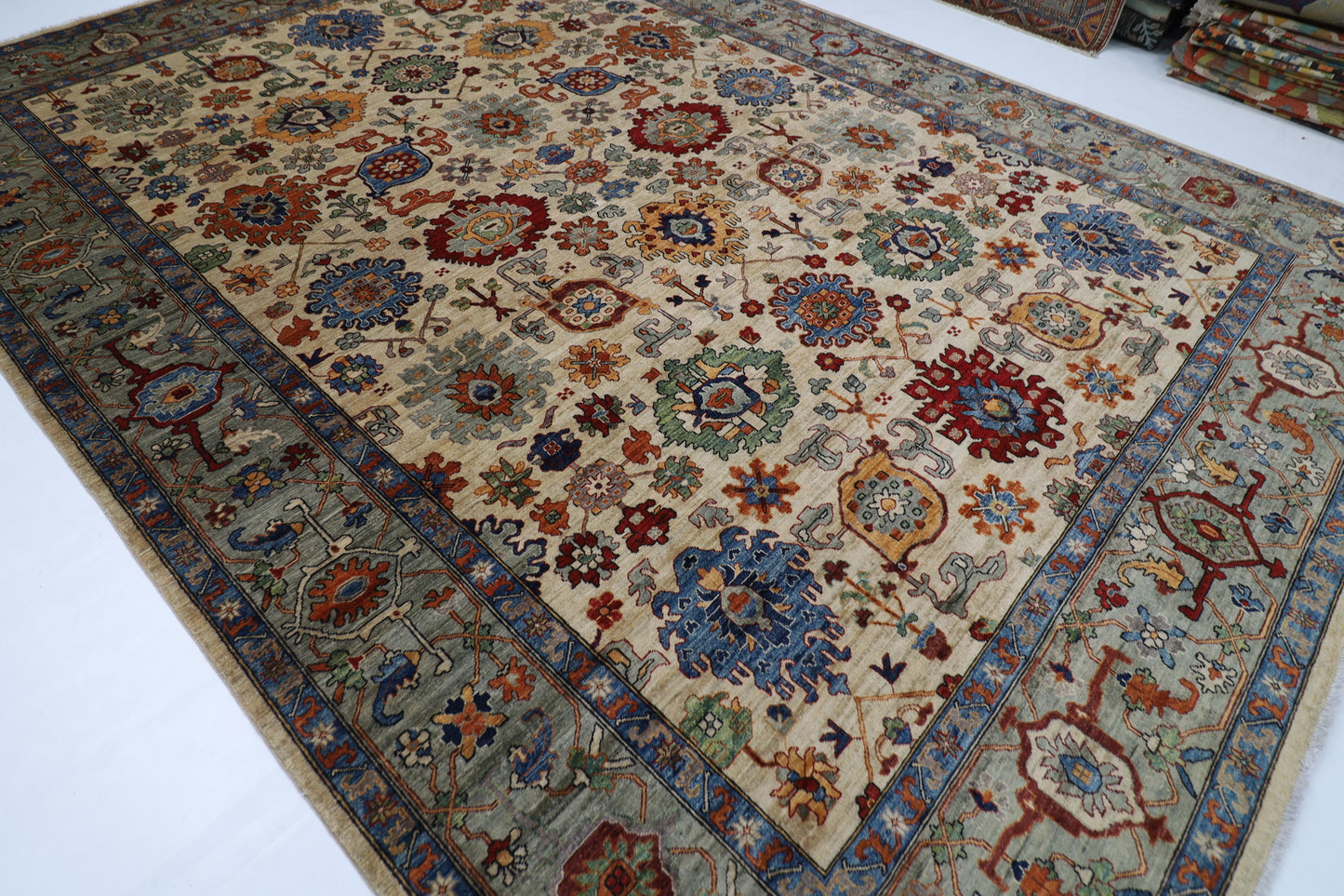 305 x 424 cm |  Bidjar  Tribal large Area Rug Afghan Hand Knotted veg Dye Wool carpet