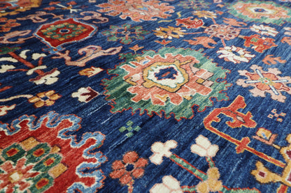 300 x 486 cm | Oriental Bidjar Blue Area Rug Afghan Hand Knotted Veg Dye Wool carpet