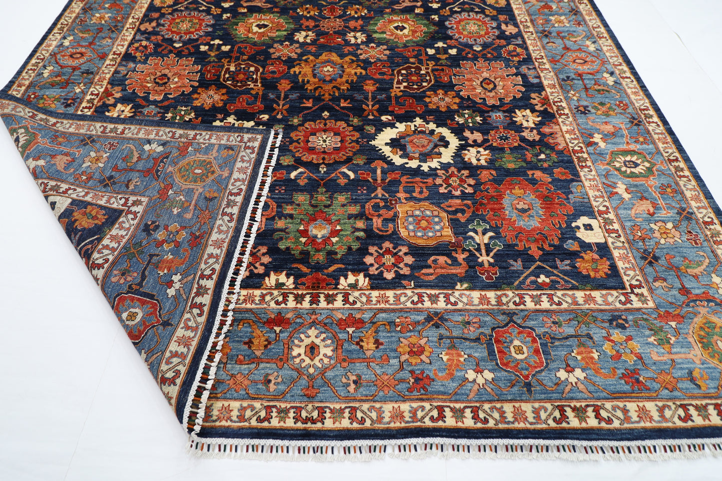 300 x 486 cm | Oriental Bidjar Blue Area Rug Afghan Hand Knotted Veg Dye Wool carpet