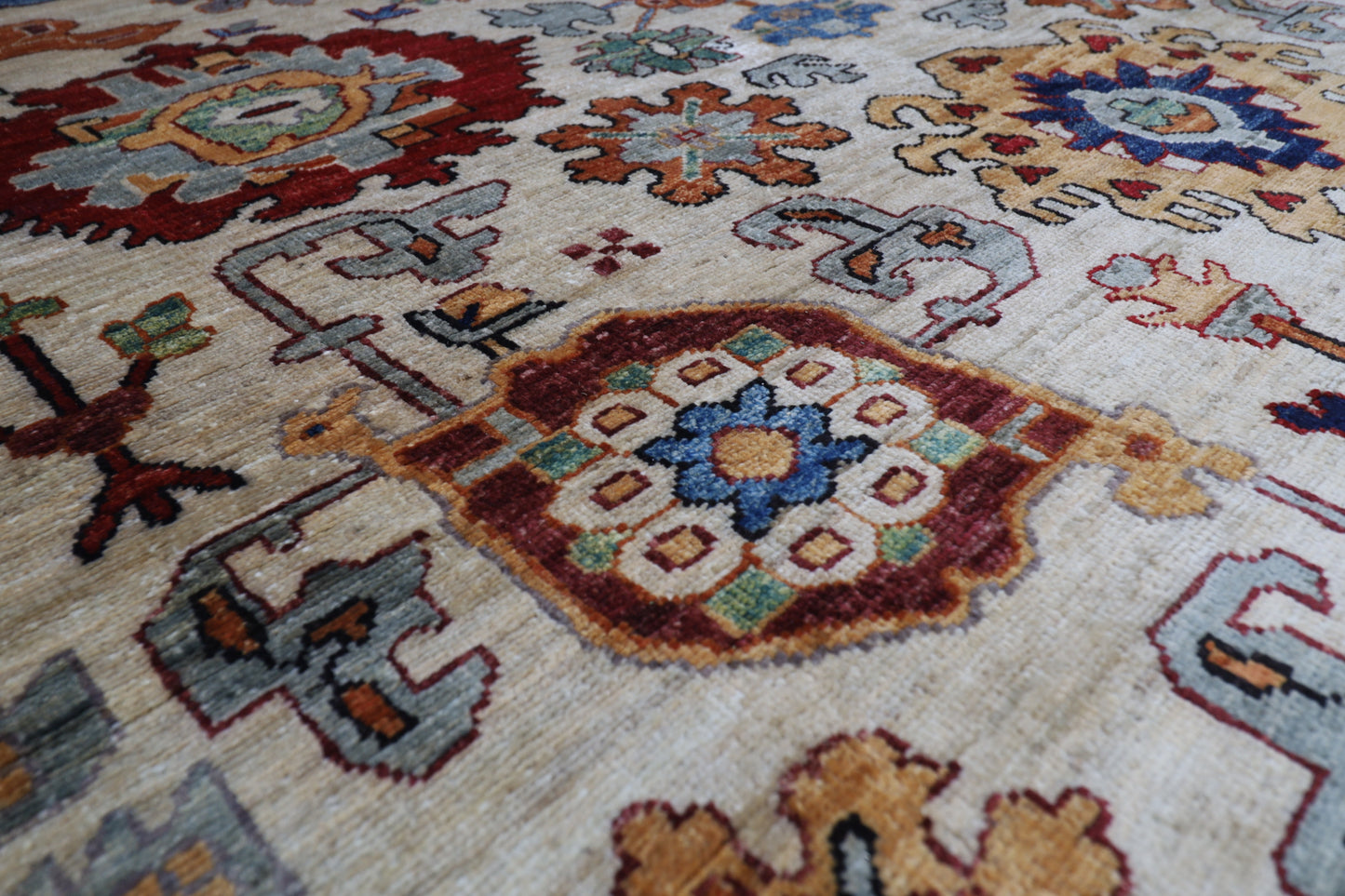 305 x 424 cm |  Bidjar  Tribal large Area Rug Afghan Hand Knotted veg Dye Wool carpet
