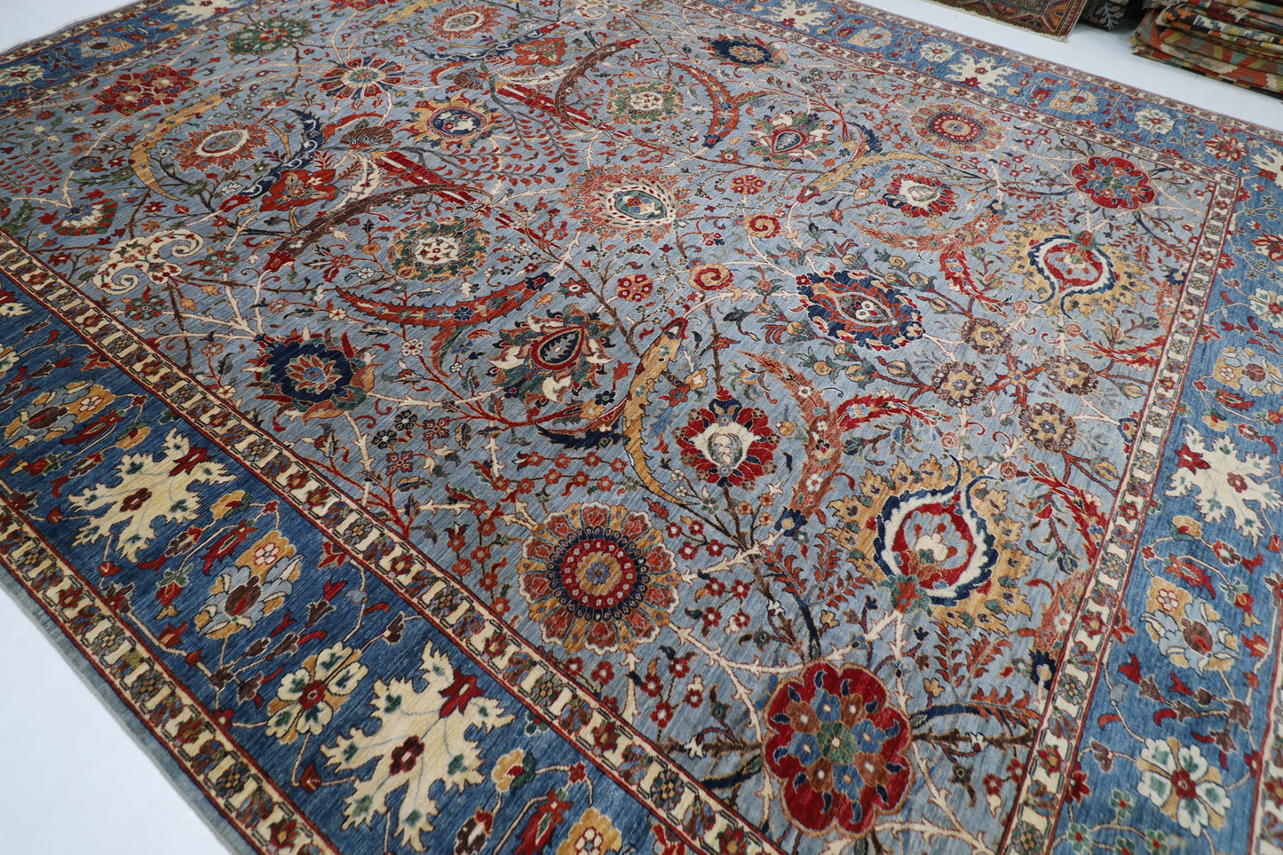 357 x 433 cm |  Bidjar Tribal large Area Rug Afghan Hand Knotted veg Dye Wool carpet