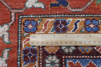 273 x 370 cm | Oriental Waziri Orange Area Rug Afghan Hand Knotted Veg Dye Wool carpet