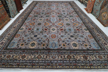 364 x 542 cm |  Bidjar purple Tribal large Area Rug Afghan Hand Knotted veg Dye Wool carpet