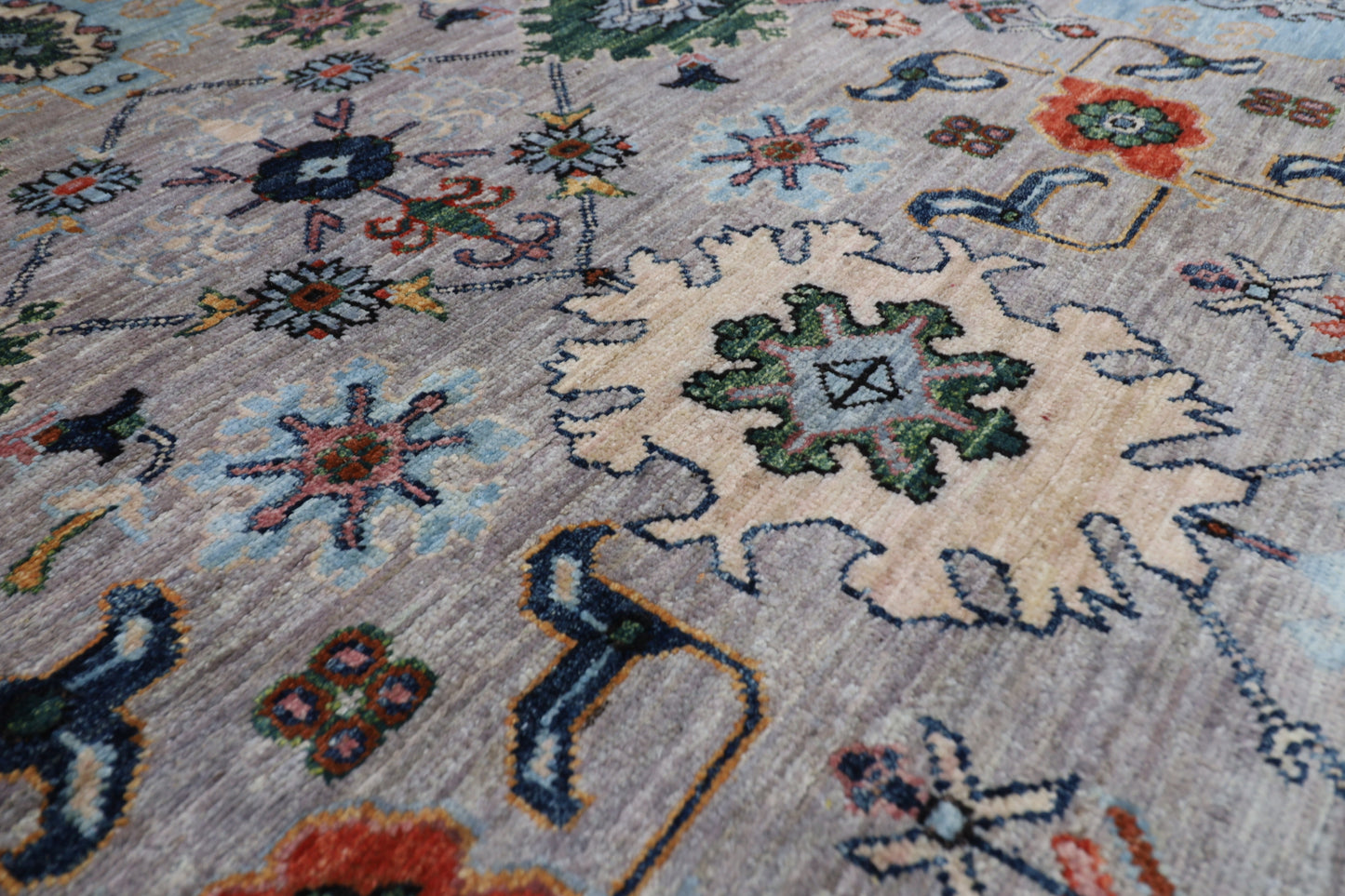 364 x 542 cm |  Bidjar purple Tribal large Area Rug Afghan Hand Knotted veg Dye Wool carpet