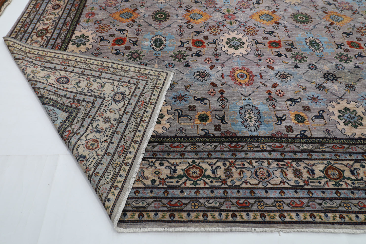 364 x 542 cm |  Bidjar purple Tribal large Area Rug Afghan Hand Knotted veg Dye Wool carpet