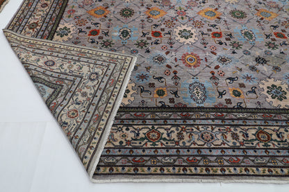364 x 542 cm |  Bidjar purple Tribal large Area Rug Afghan Hand Knotted veg Dye Wool carpet