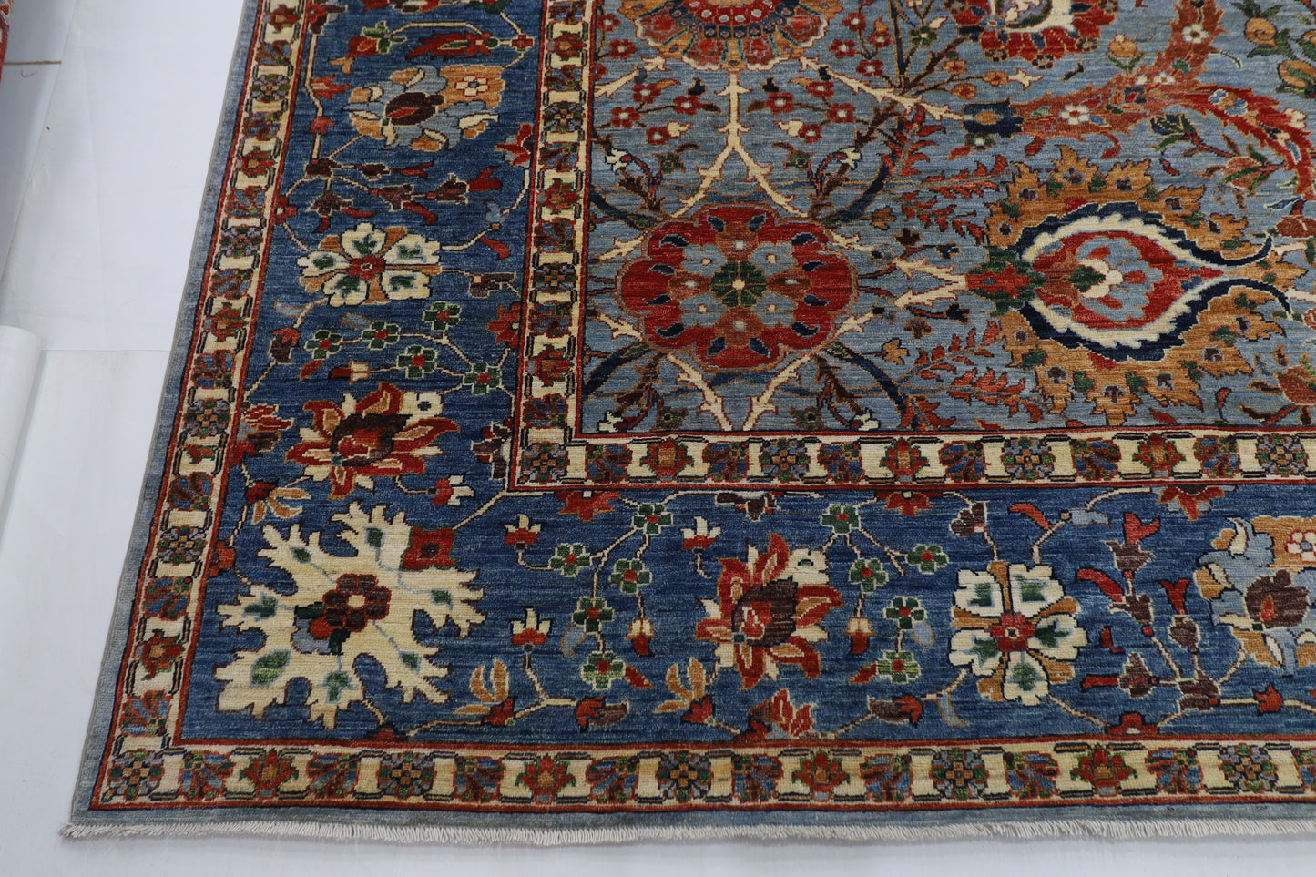 368 x 542 cm |  Bidjar gray Tribal large Area Rug Afghan Hand Knotted veg Dye Wool carpet