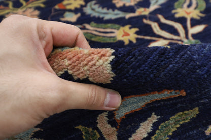 307 x 419 cm | Oriental Suzani blue Area Rug Afghan Hand Knotted Veg Dye Wool carpet