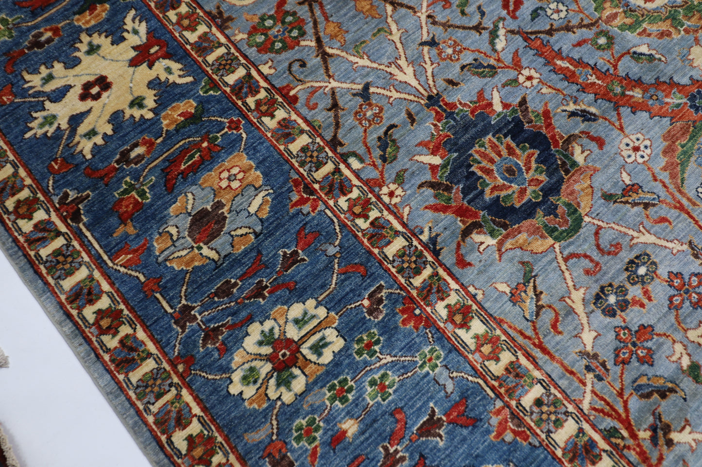 368 x 542 cm |  Bidjar gray Tribal large Area Rug Afghan Hand Knotted veg Dye Wool carpet