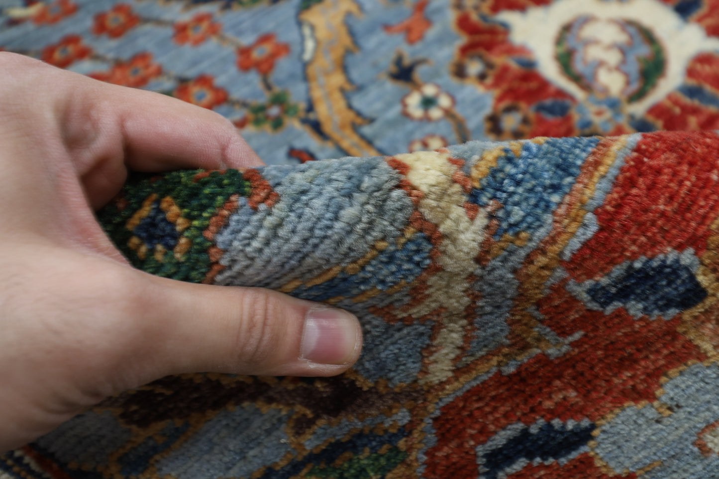 368 x 542 cm |  Bidjar gray Tribal large Area Rug Afghan Hand Knotted veg Dye Wool carpet