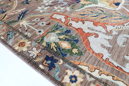 203 x 306 cm | Oriental Kawros brown Area Rug Afghan Hand Knotted Veg Dye Wool carpet