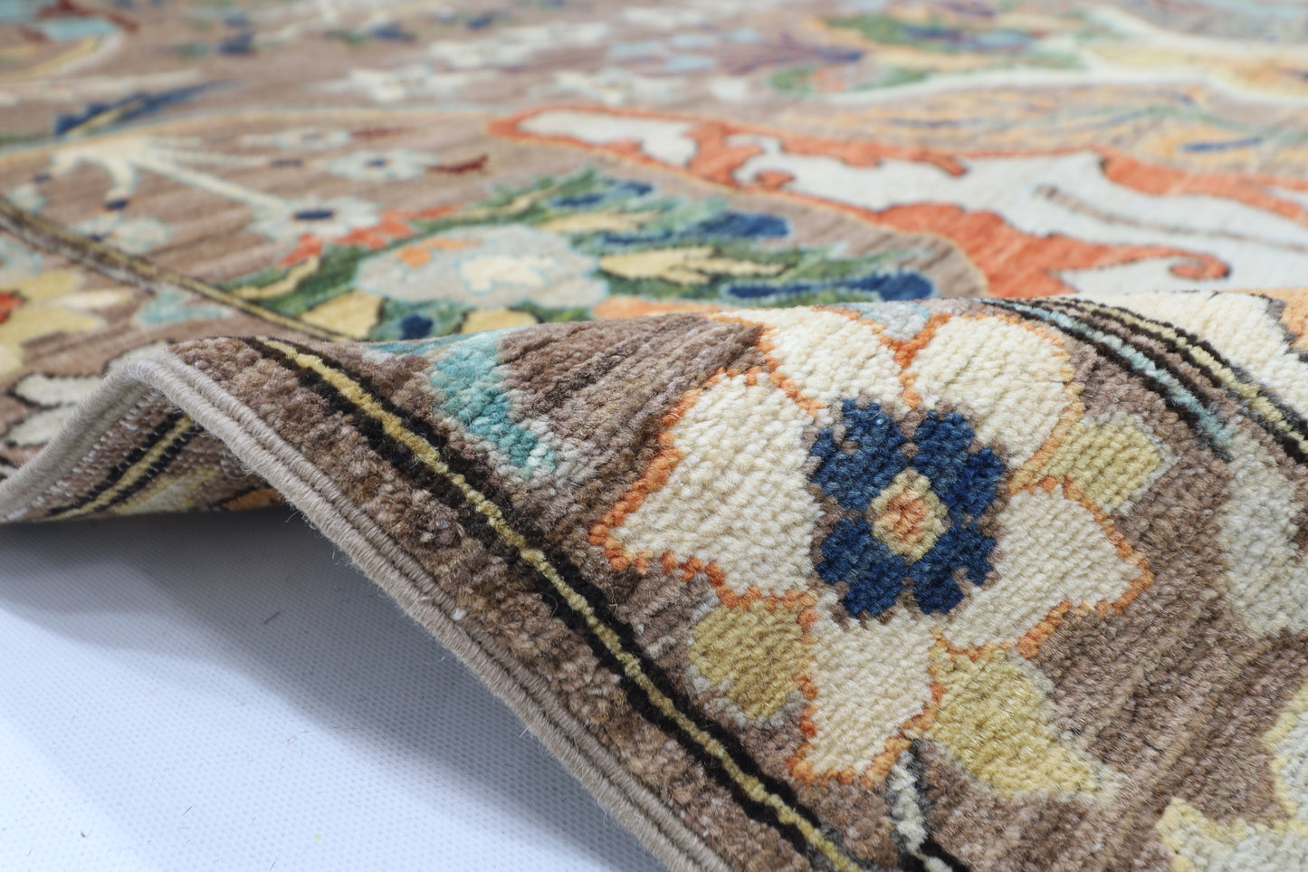 203 x 306 cm | Oriental Kawros brown Area Rug Afghan Hand Knotted Veg Dye Wool carpet