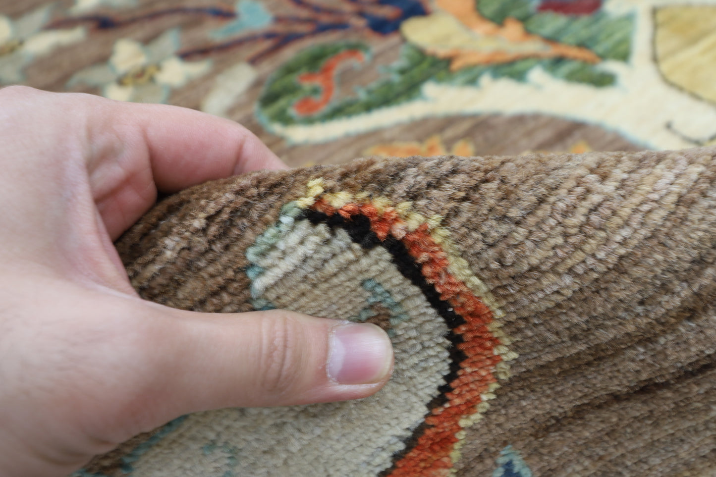 203 x 306 cm | Oriental Kawros brown Area Rug Afghan Hand Knotted Veg Dye Wool carpet