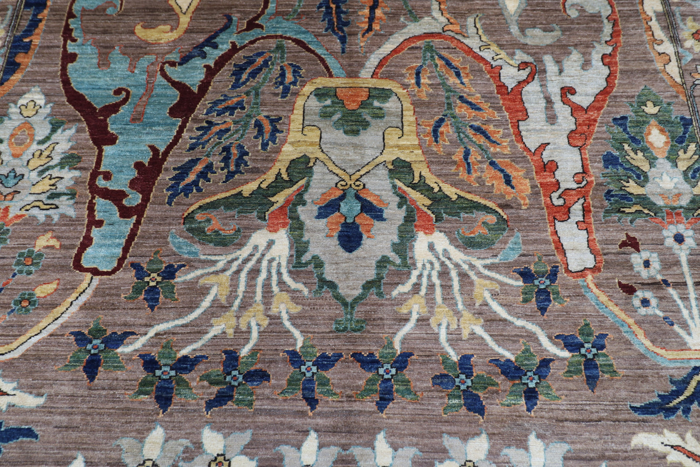 203 x 306 cm | Oriental Kawros brown Area Rug Afghan Hand Knotted Veg Dye Wool carpet