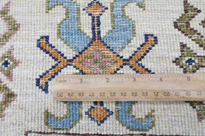 276 x 358 cm | Oriental Kazak brown Area Rug Afghan Hand Knotted Veg Dye Wool carpet