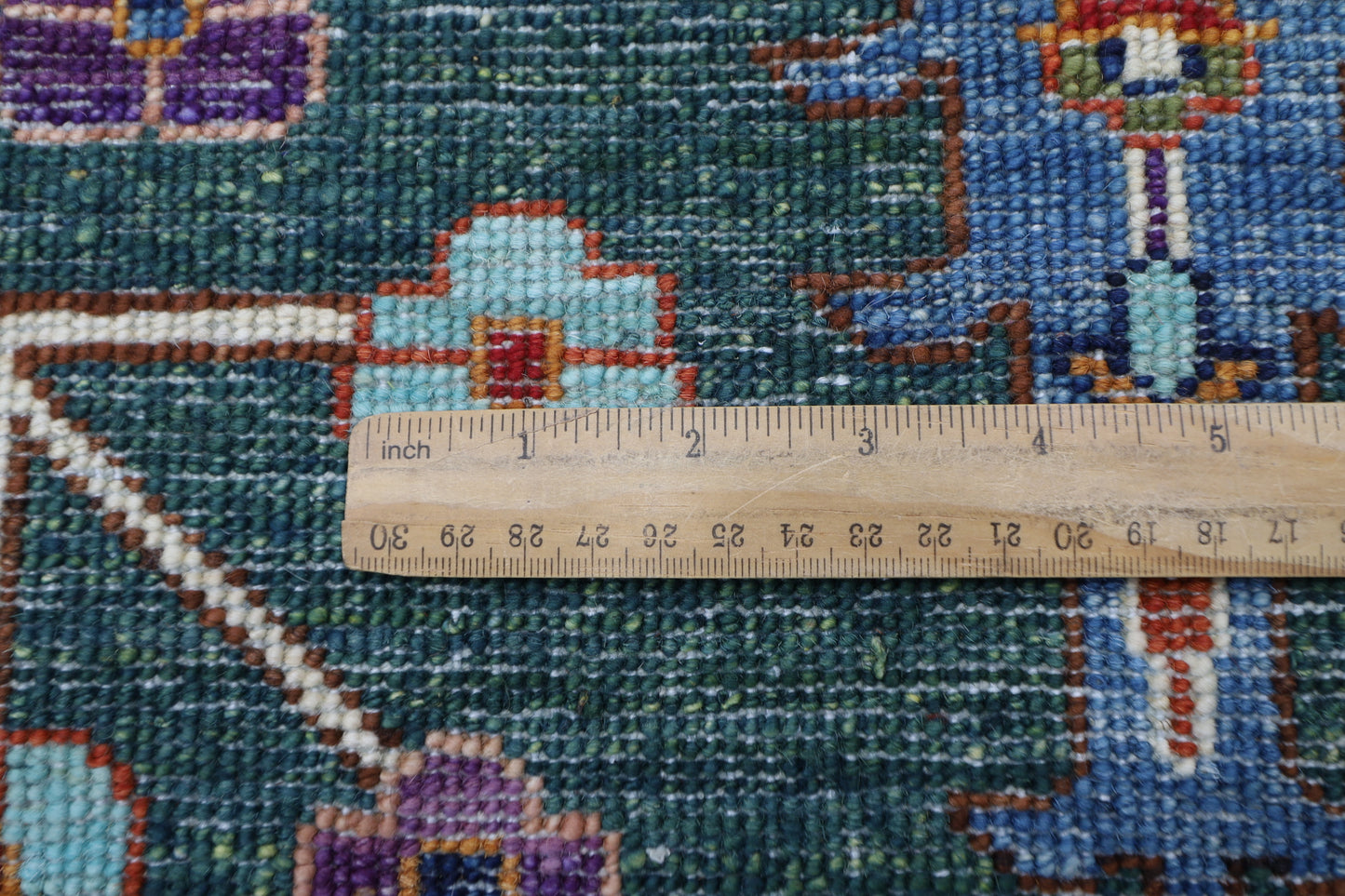 268 x 350 cm | Oriental Floral Green Area Rug Afghan Hand Knotted Veg Dye Wool carpet