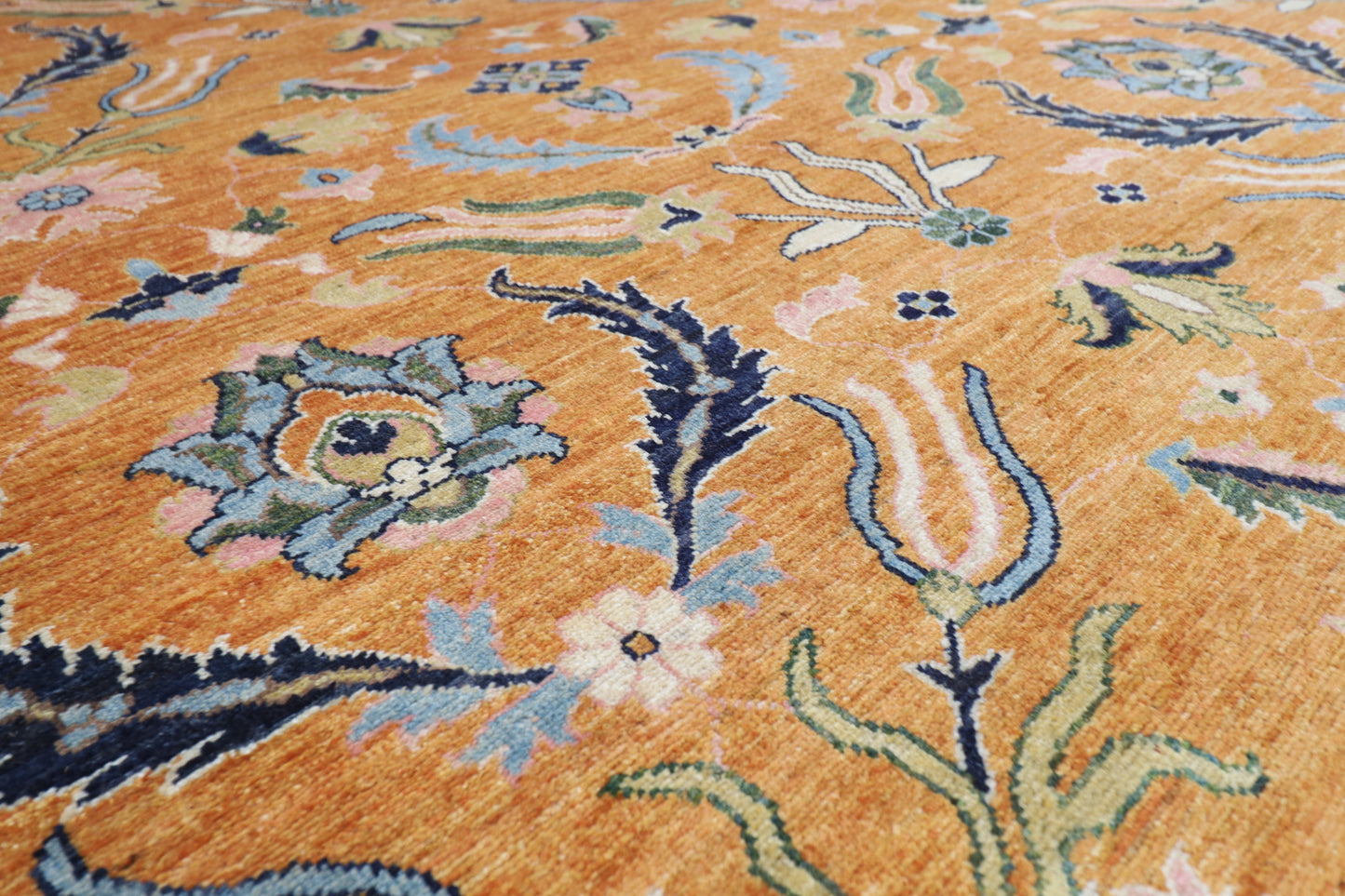 257 x 299 cm | Oriental Suzani Glod Area Rug Afghan Hand Knotted Veg Dye Wool carpet