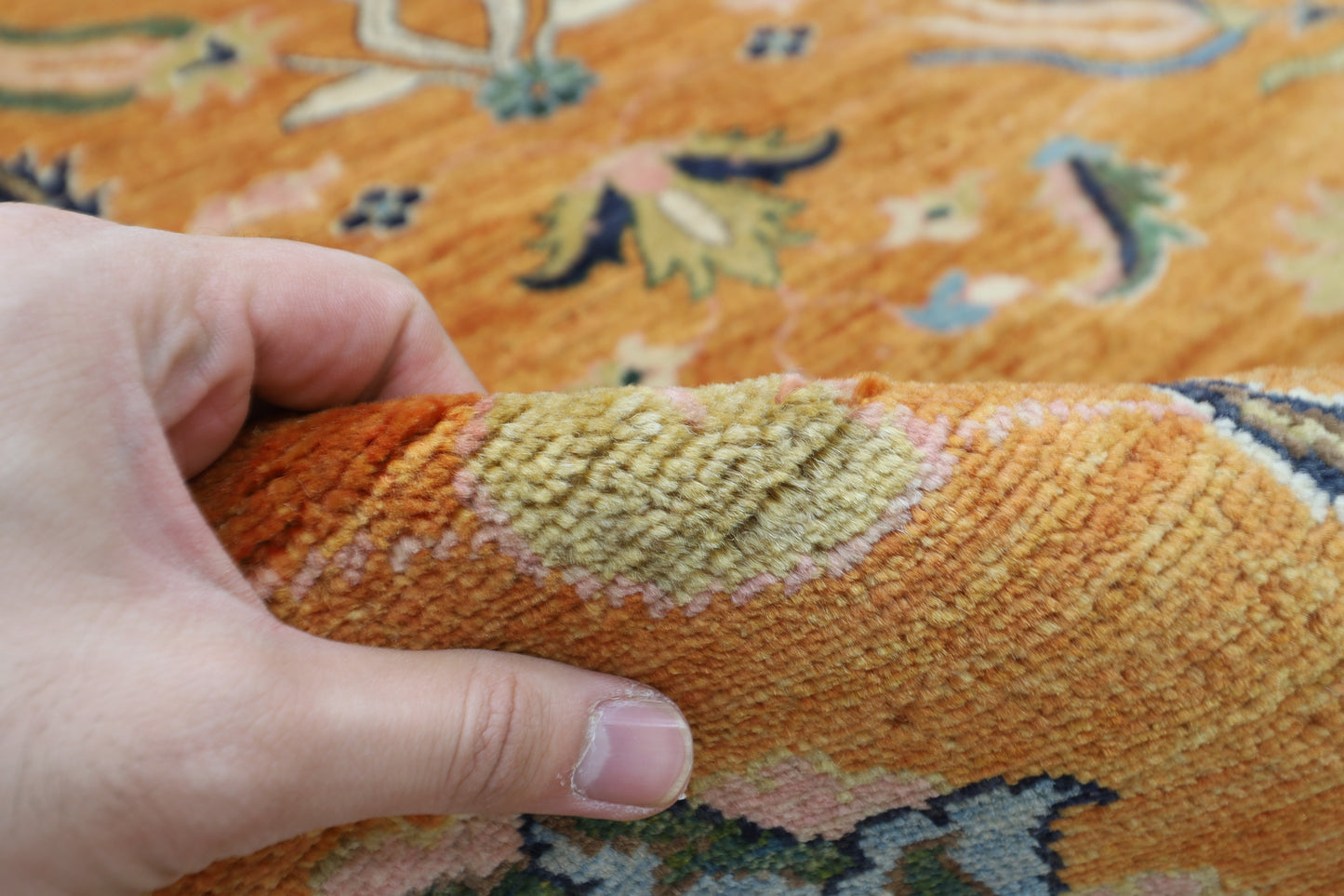 257 x 299 cm | Oriental Suzani Glod Area Rug Afghan Hand Knotted Veg Dye Wool carpet