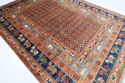 270 x 360 cm | Oriental Animal Tribal Area Rug Afghan Hand Knotted Veg Dye Wool carpet