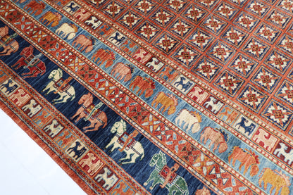 270 x 360 cm | Oriental Animal Tribal Area Rug Afghan Hand Knotted Veg Dye Wool carpet