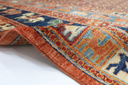 270 x 360 cm | Oriental Animal Tribal Area Rug Afghan Hand Knotted Veg Dye Wool carpet