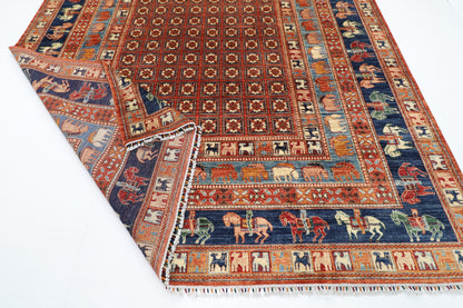 270 x 360 cm | Oriental Animal Tribal Area Rug Afghan Hand Knotted Veg Dye Wool carpet