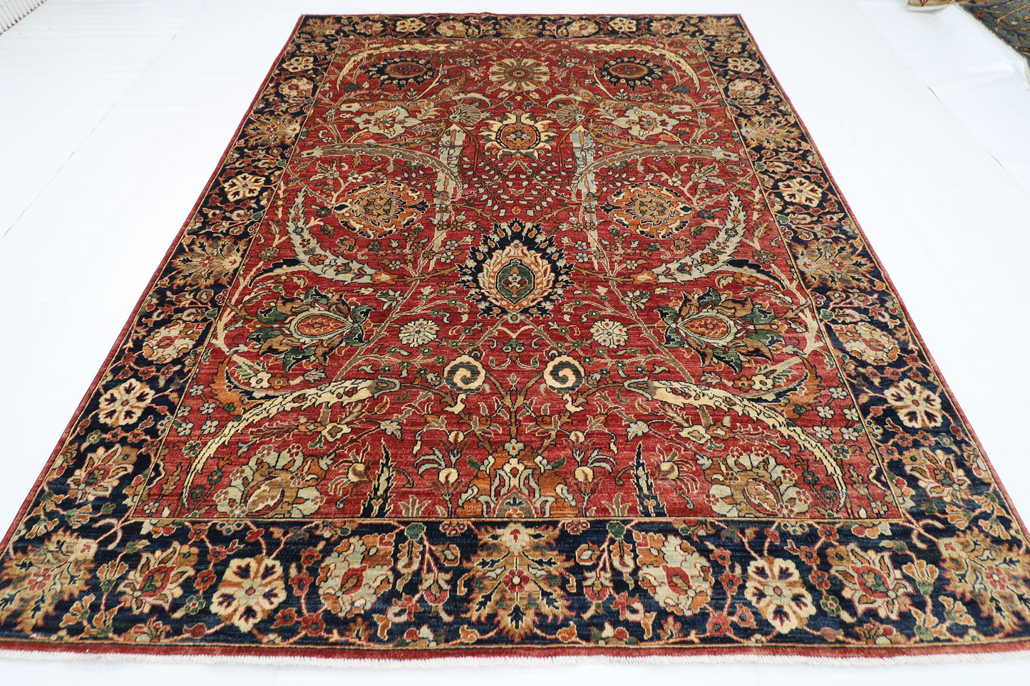 242 x 307 cm | Oriental Bidjar Red Area Rug Afghan Hand Knotted Veg Dye Wool carpet