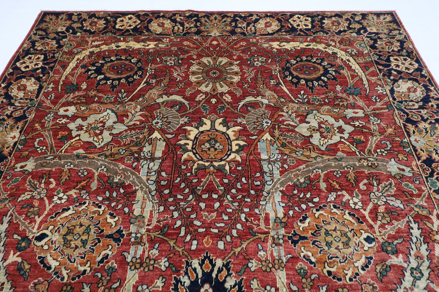 242 x 307 cm | Oriental Bidjar Red Area Rug Afghan Hand Knotted Veg Dye Wool carpet