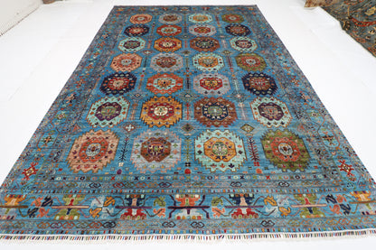 269 x 375 cm | Oriental Waziri Area Rug Afghan Hand Knotted Veg Dye Wool carpet