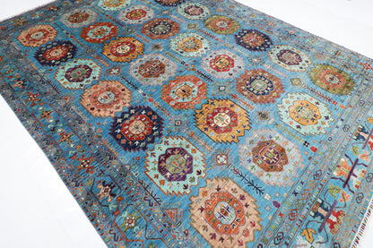 269 x 375 cm | Oriental Waziri Area Rug Afghan Hand Knotted Veg Dye Wool carpet
