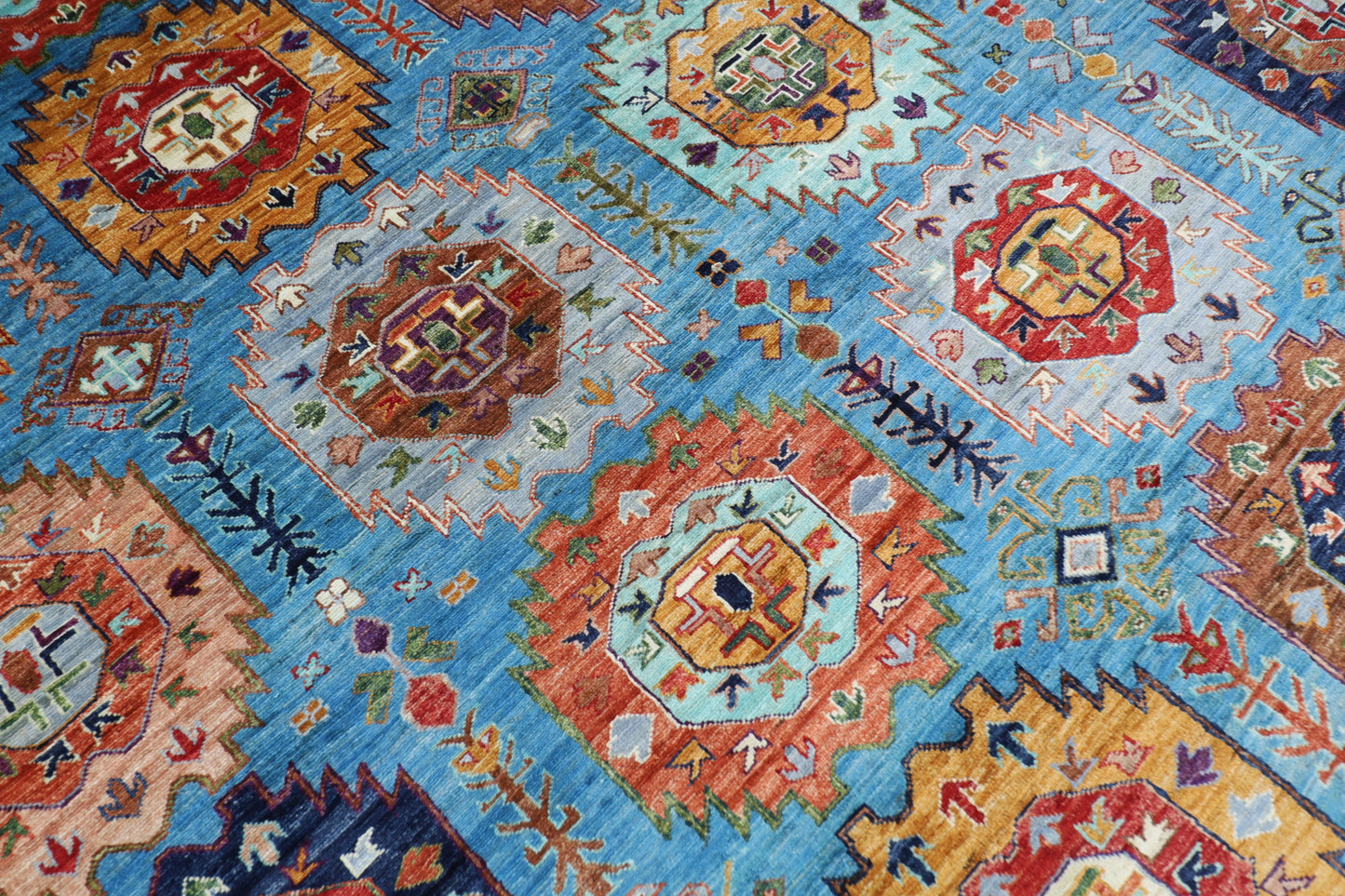 269 x 375 cm | Oriental Waziri Area Rug Afghan Hand Knotted Veg Dye Wool carpet