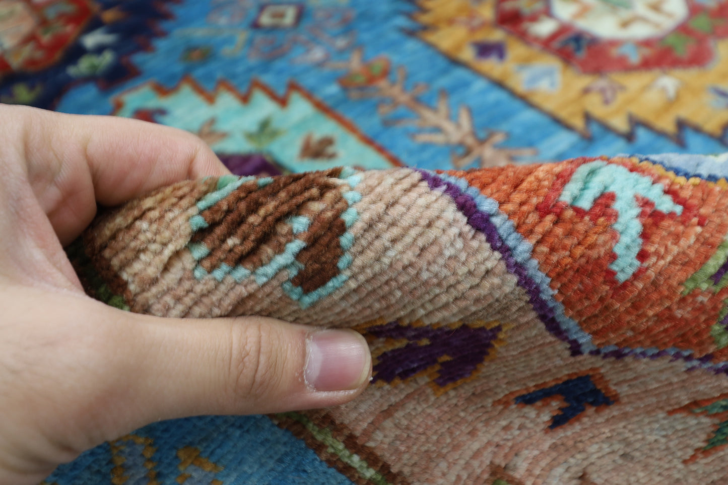 269 x 375 cm | Oriental Waziri Area Rug Afghan Hand Knotted Veg Dye Wool carpet